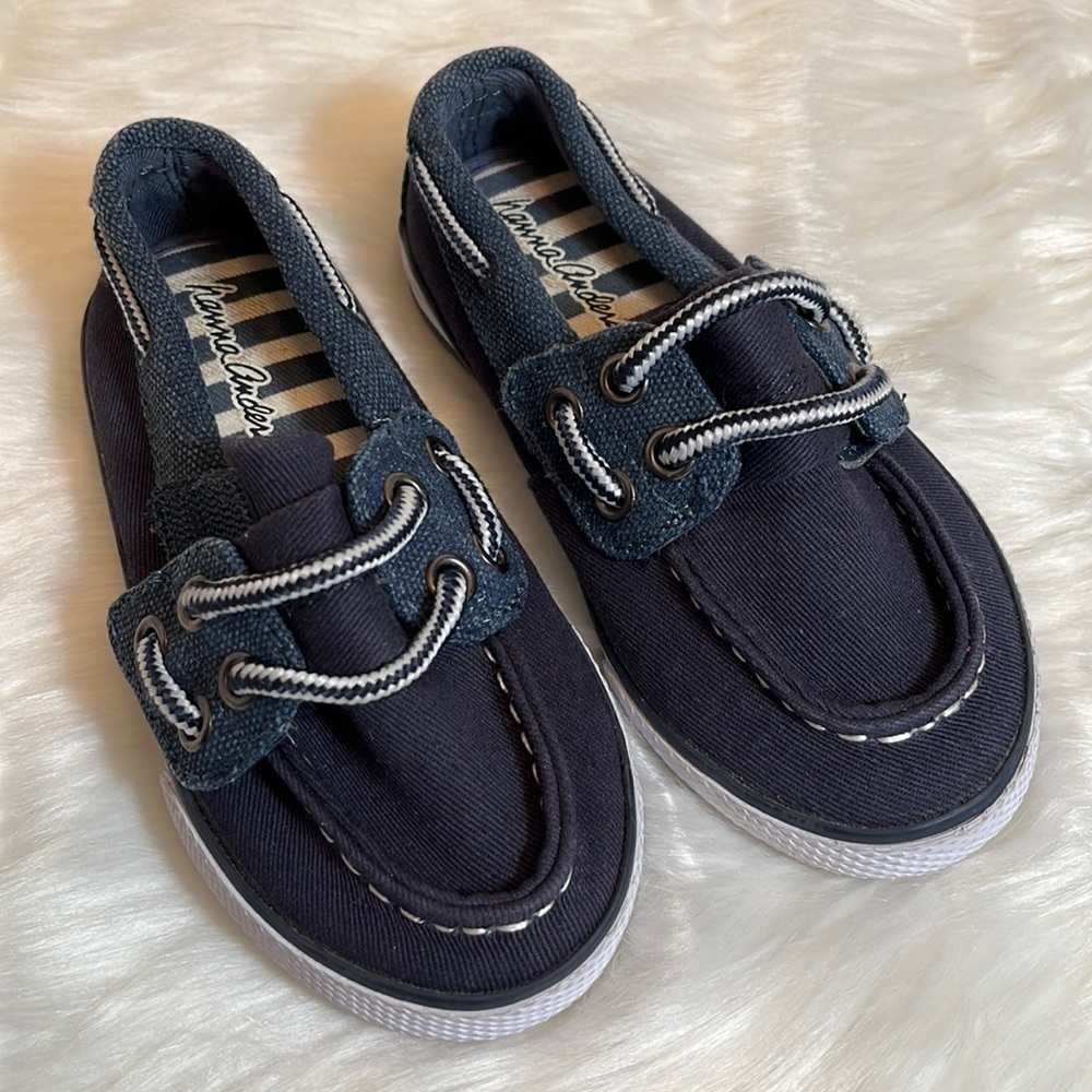 Hanna Andersson Navy Preppy Boat Shoes